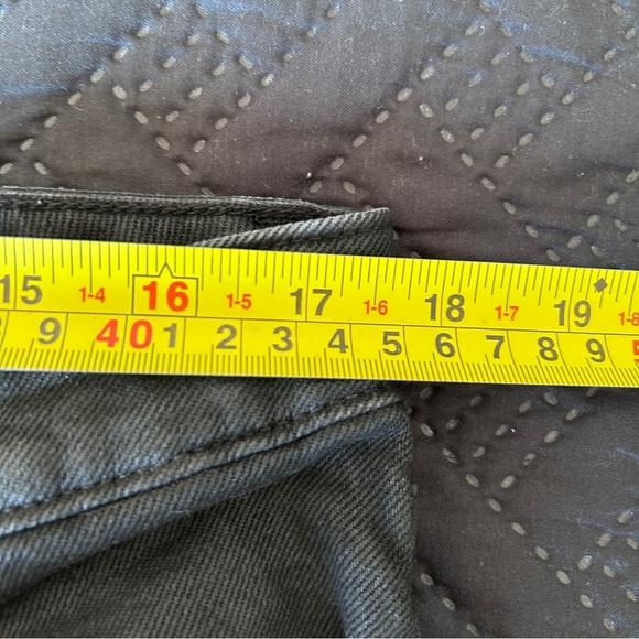 Lauren Ralph Lauren Black Waxed Denim Jeans Classic Preppy Wideleg Women’s 14W - Picture 7 of 10